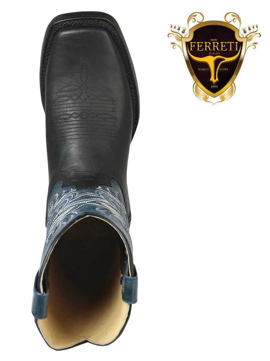 Bota Rodeo Ferreti para Caballero CA-REH-82 Crazy Negro