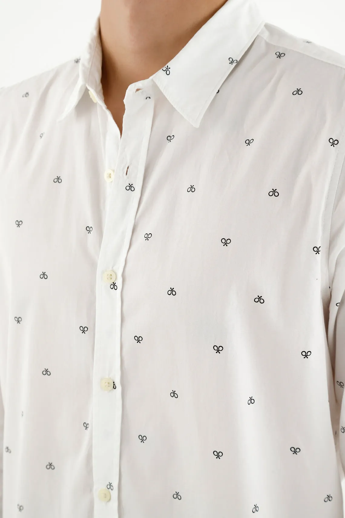 Camisa manga larga blanca para hombre