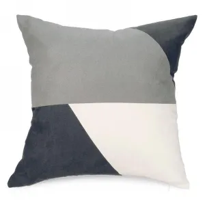 Coussin 17 po x 17 po géo gris 2 tons