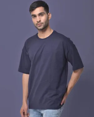 Dropshoulder Tee - Navy Blue