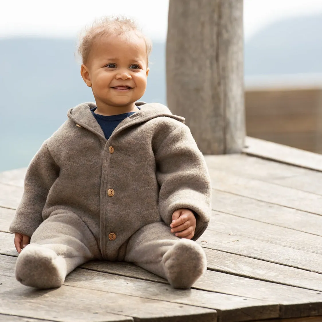 Engel Baby Overall, Wool Fleece