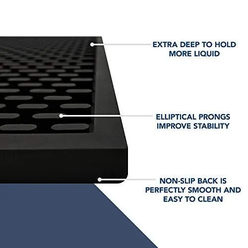 Heavy Duty Silicone Bar Service Mat: (18" x 12") Food safe, Commercial Strength Bar & Restaurant Service Mat