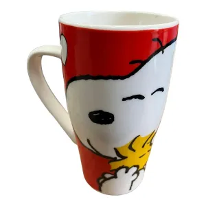 New Arrival Siglo 21 Taza Blanca Con Rojo Snoopy Y Woodstock Peanuts