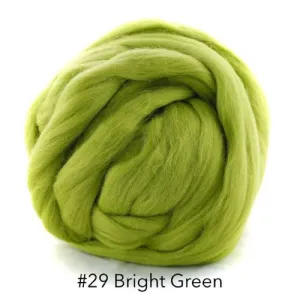 Polish Merino Wool Top - Bright Green